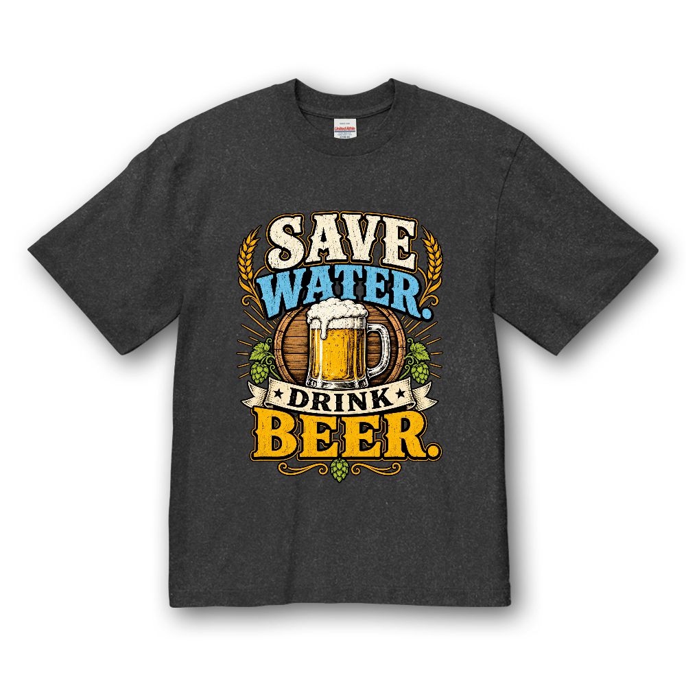 Save Water. Drink Beer. - Fade Black