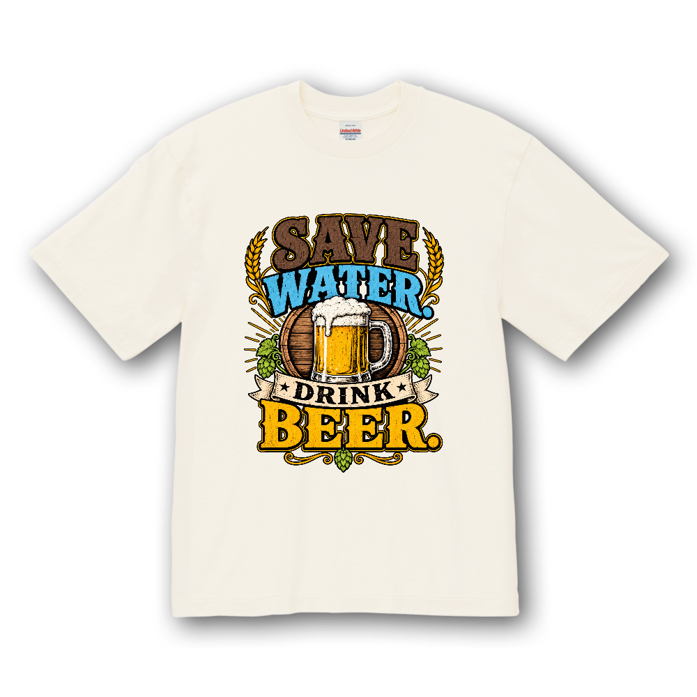 Save Water. Drink Beer. - Fade White