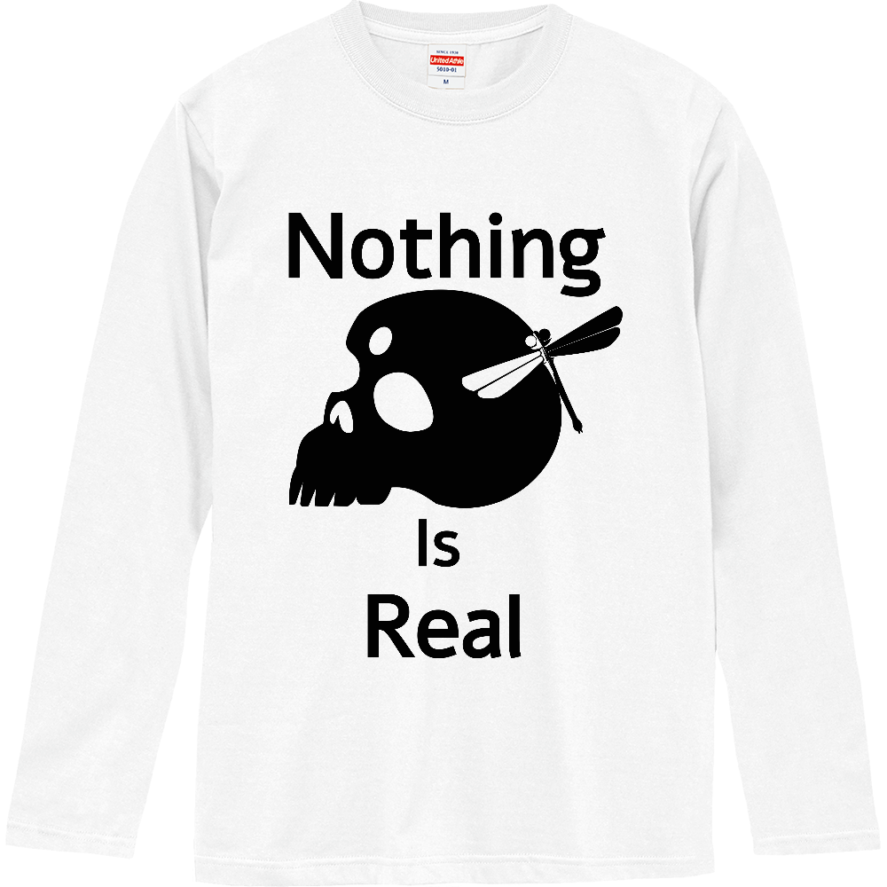 Nothing Is Real（黒）ロングスリーブTシャツ