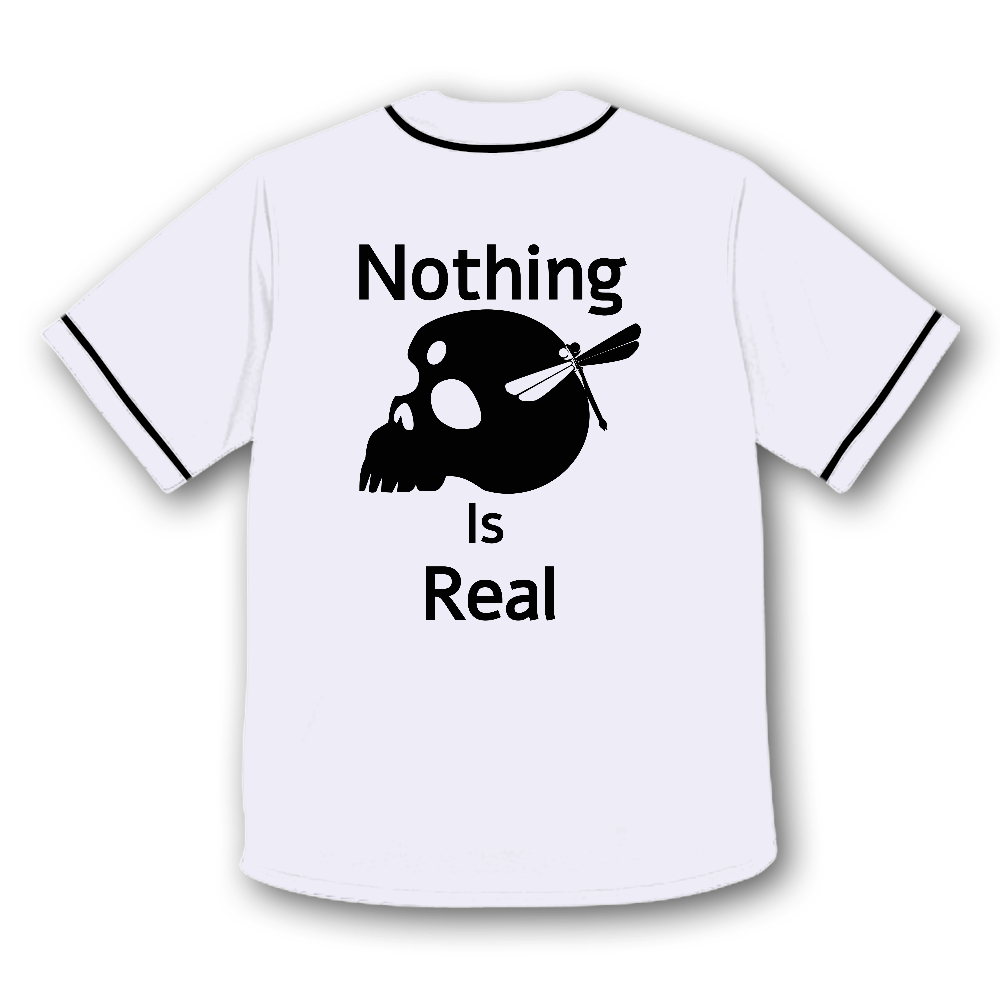 Nothing Is Real（黒）4.1オンス ドライアスレチック ベースボールシャツ