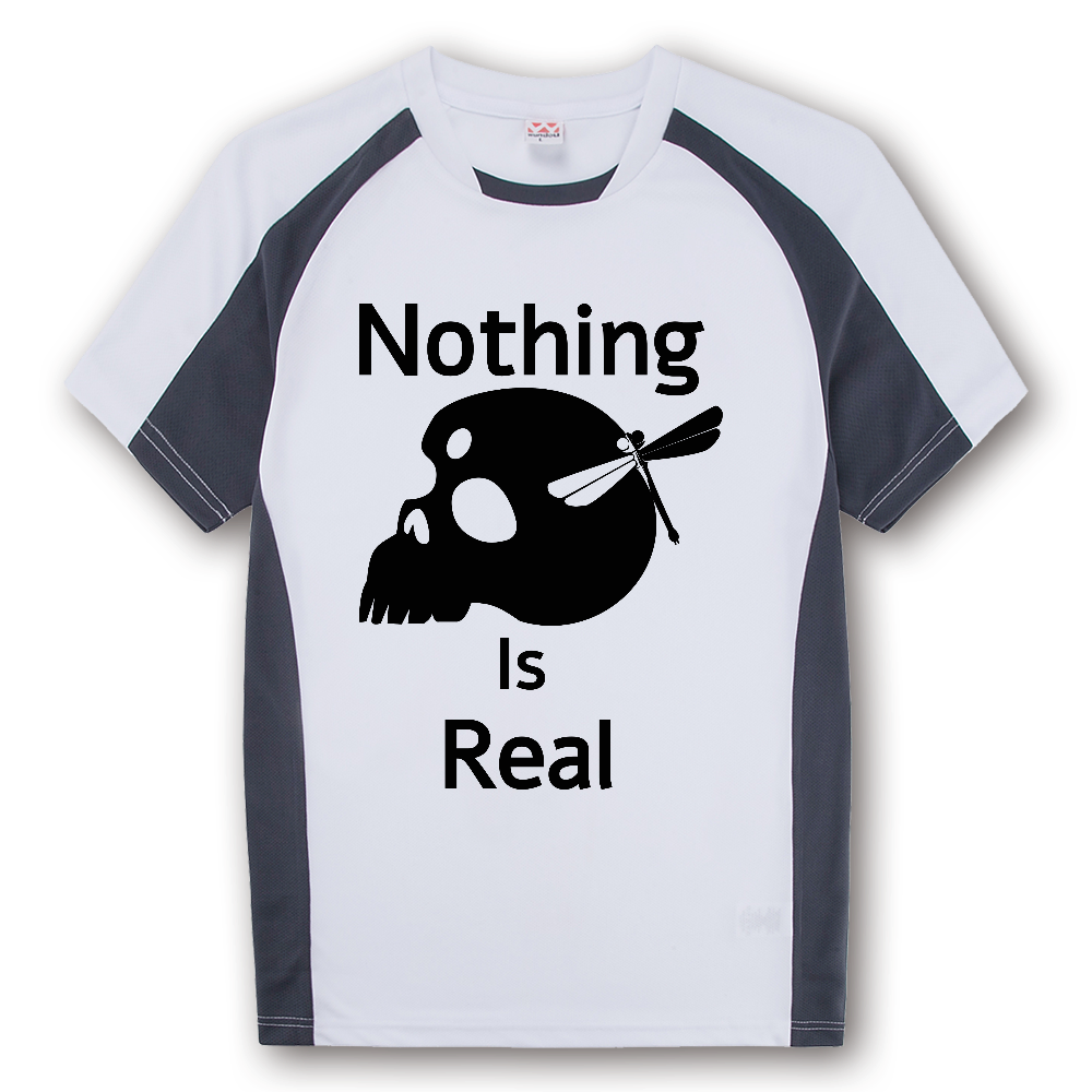 Nothing Is Real（黒）バドミントンシャツ