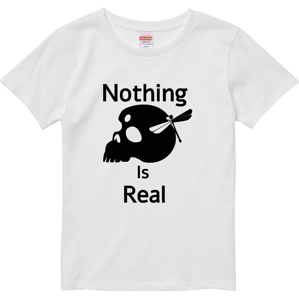 Nothing Is Real（黒）ハイクオリティーTシャツ（ガールズ）