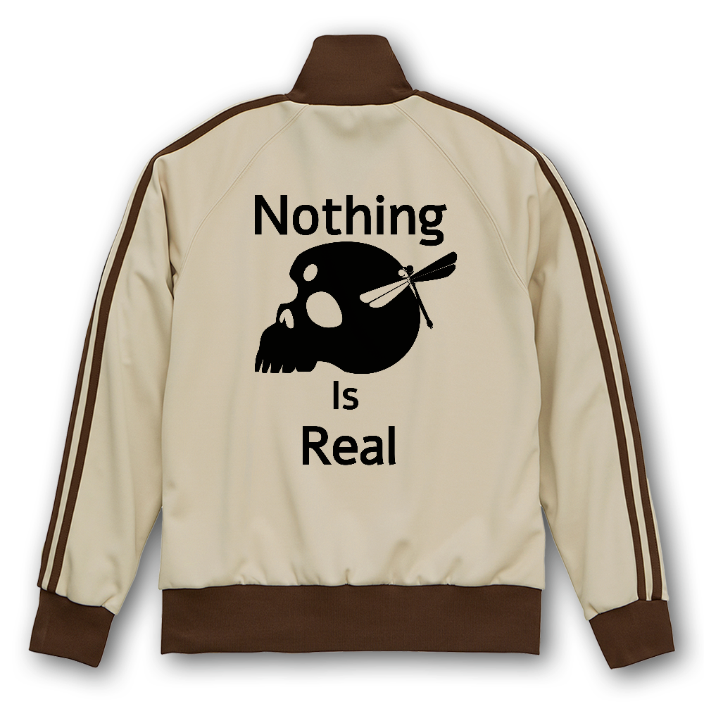 Nothing Is Real(黒)7.0オンス スムース ラグランスリーブ トラック ジャケット