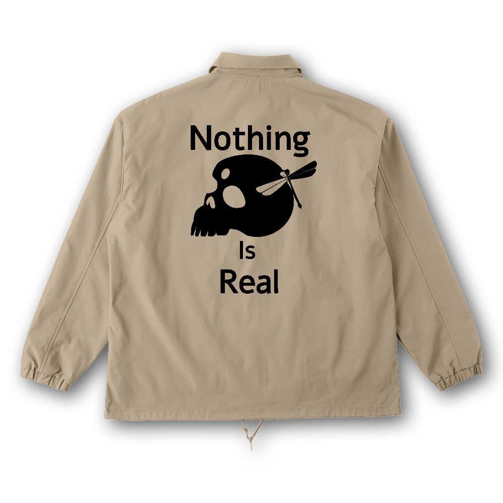 Nothing Is Real（黒）リサイクルポリコーチジャケット
