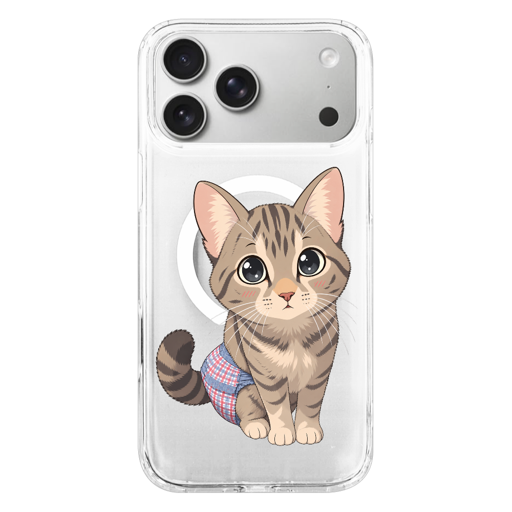 OMUTSU NEKO HATAKE【iPhone17ProMax MagSafe対応 耐衝撃クリアケース】