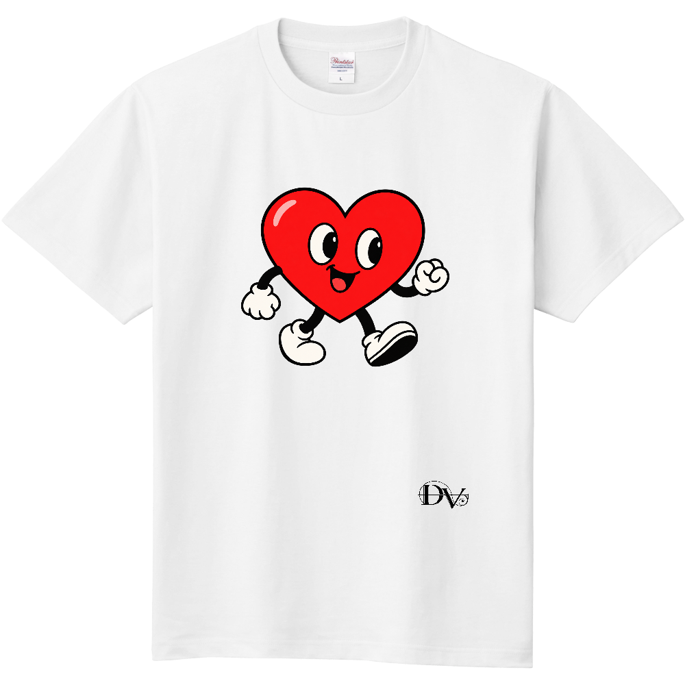 Tシャツ/Happy Heart Walker/ホワイト