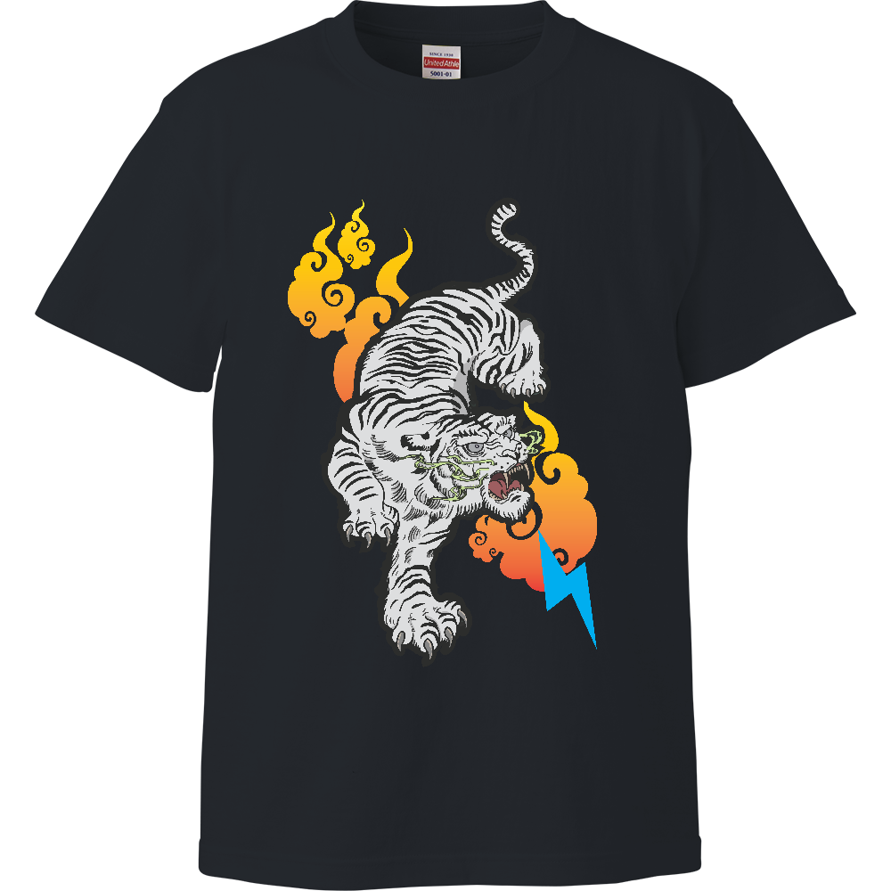 United Athle GOOD VIBES タイガー炎と共にTシャツ
