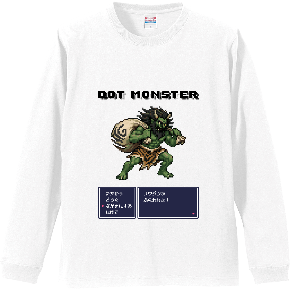 DOT MONSTER 37 フウジン フロントプリント ロンT