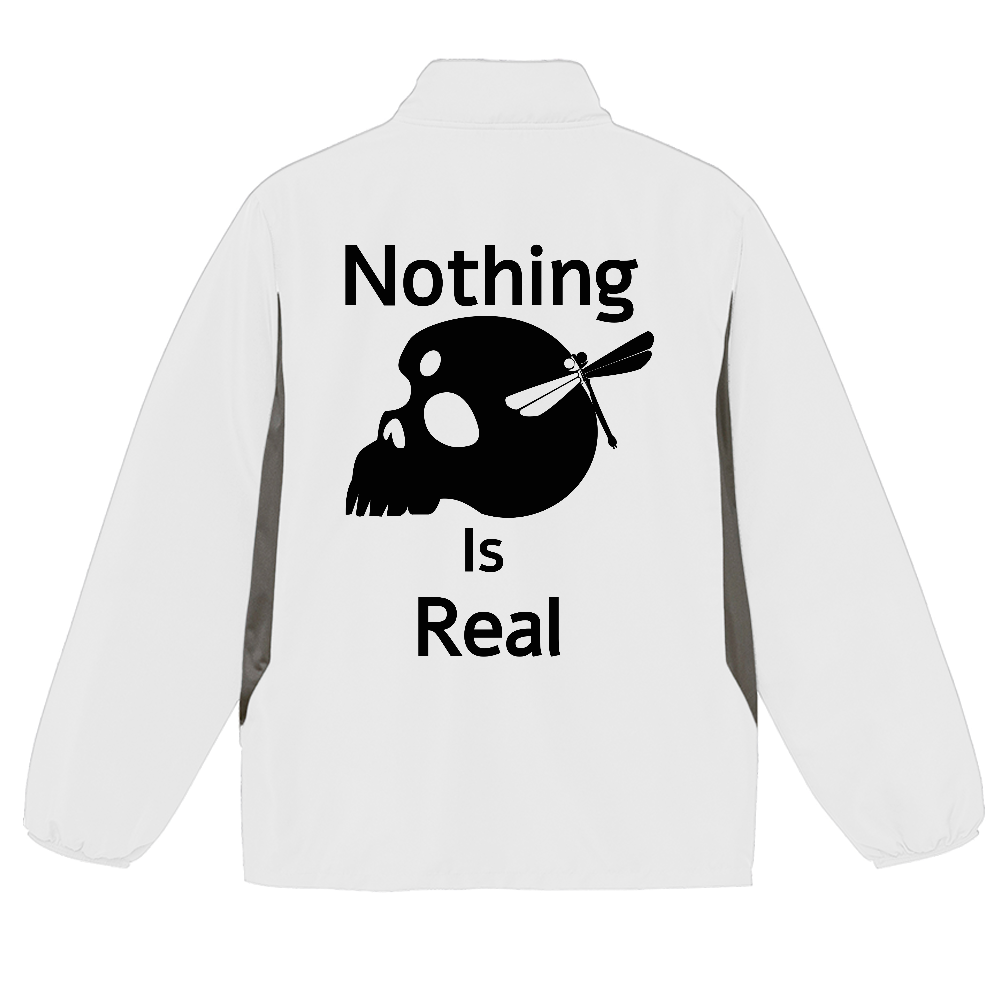Nothing Is Real（黒）マイクロリップストップ フードイン ジャケット（裏フリース）