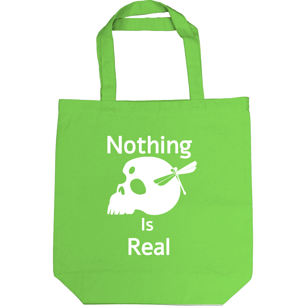 Nothing Is Real(白)キャンバストート M