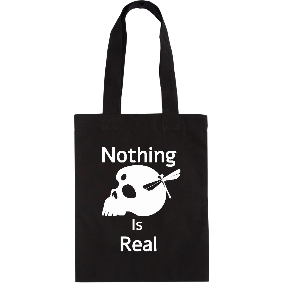 Nothing Is Real(白)格安エコトート【白プリントあり】