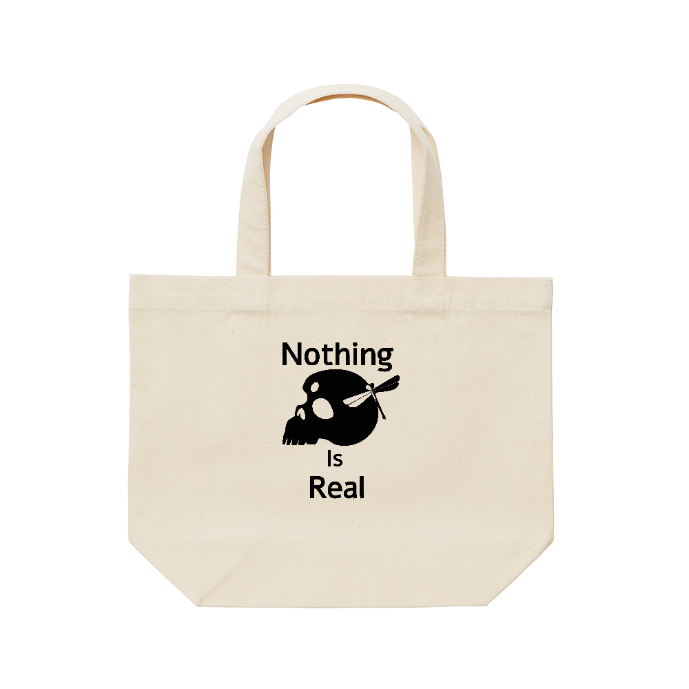 Nothing Is Real(黒)レギュラーキャンバストートバッグ(S)