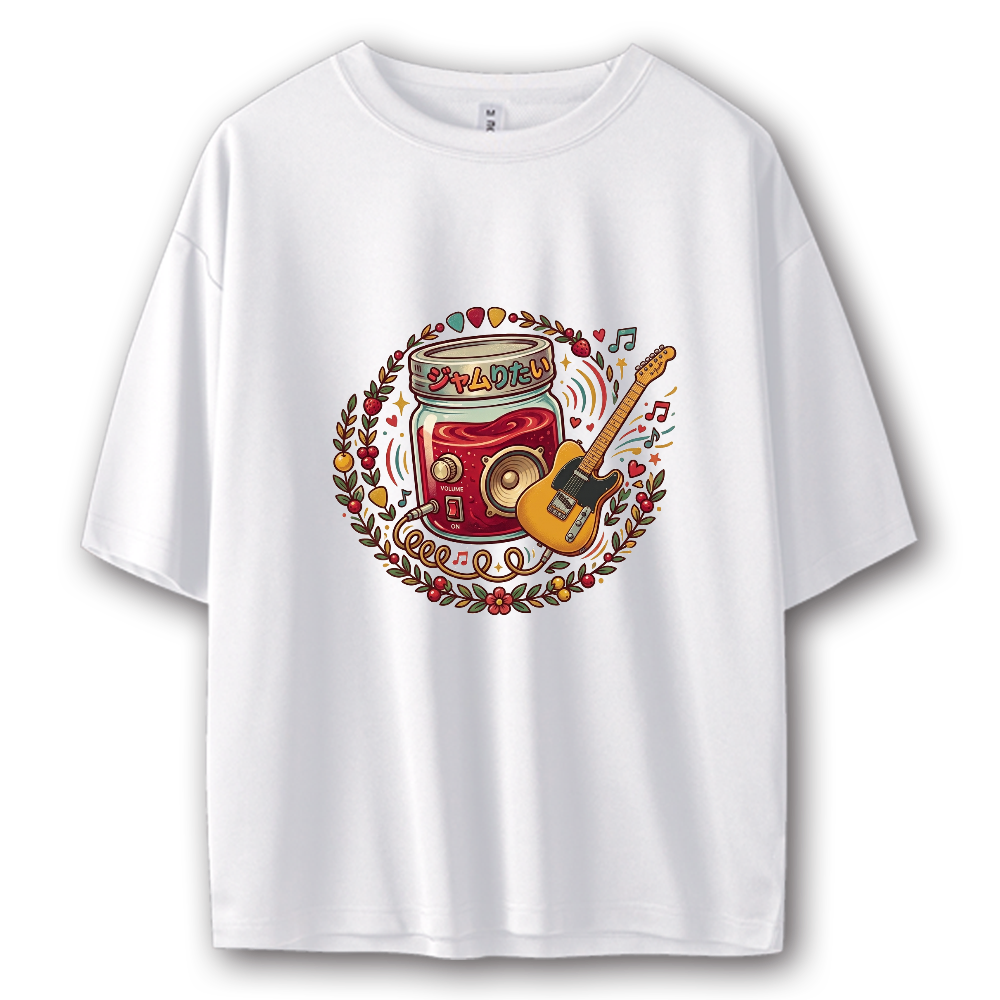 瓶とギターのキッズTシャツ