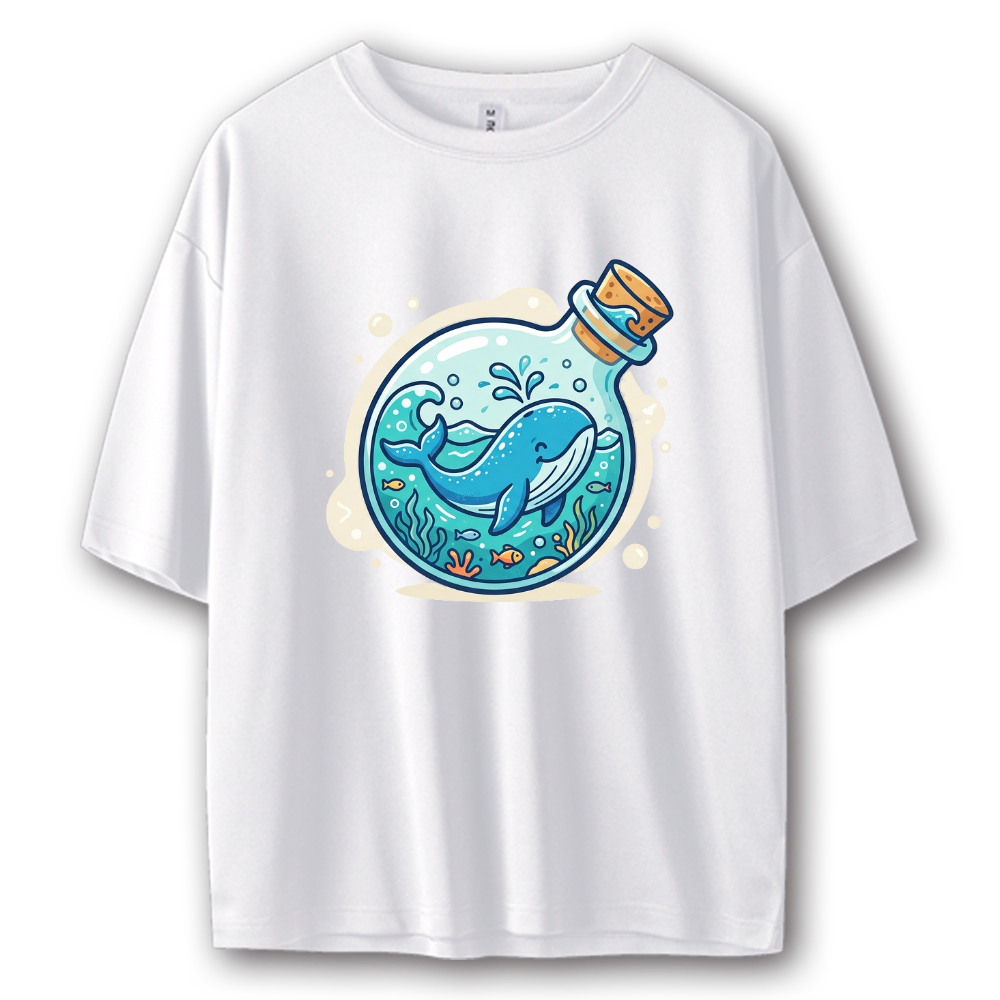 瓶の中のクジラのキッズTシャツ