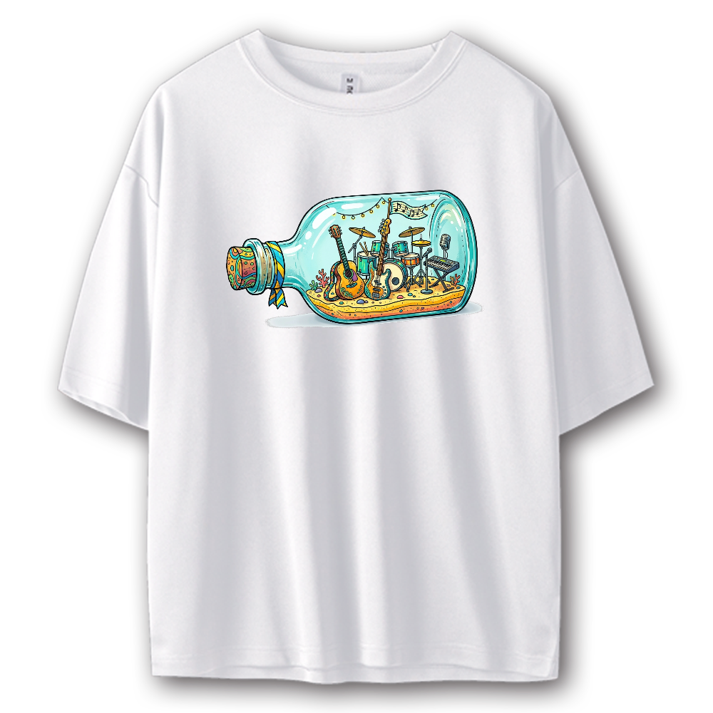 瓶の中のバンドのキッズTシャツ