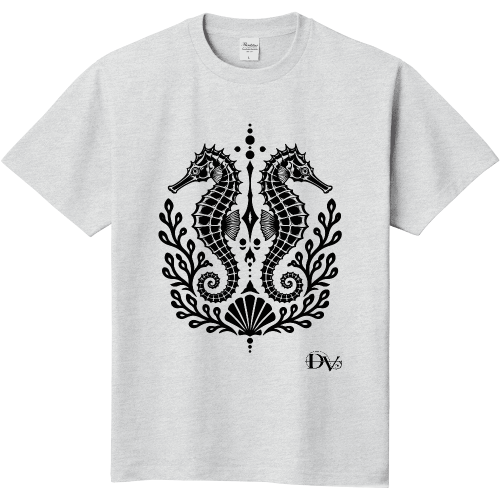 Tシャツ/タツノオトシゴ/アッシュ