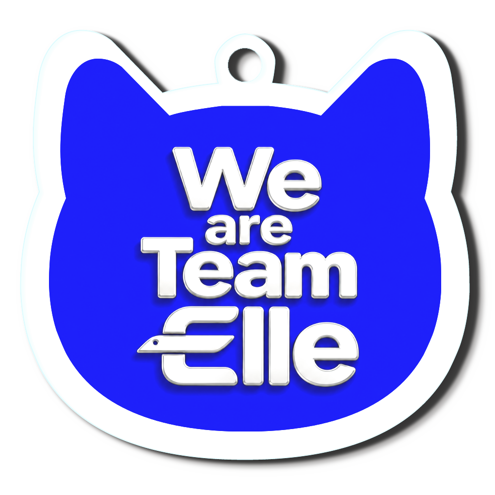 Team Elleキーホルダー (青猫)