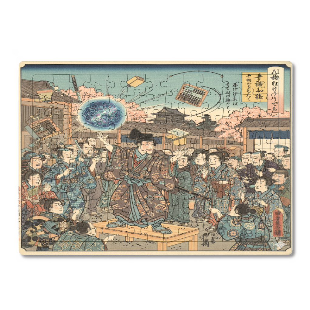 AIは愛手品師浮世絵 ジグソーパズル A4サイズ 104ピース