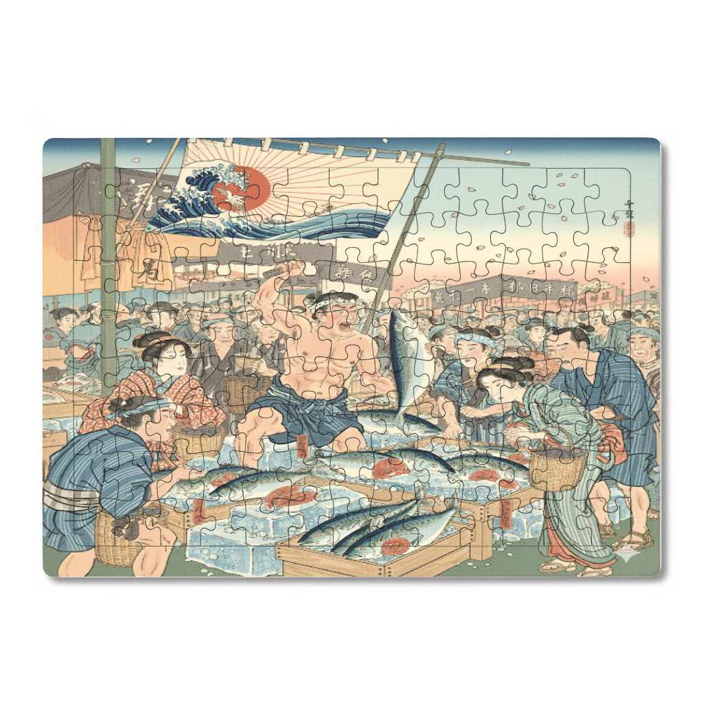 大漁浮世絵 ジグソーパズル A4サイズ 104ピース