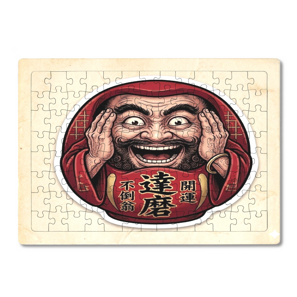 開運達磨大笑浮世絵 ジグソーパズル A4サイズ 104ピース