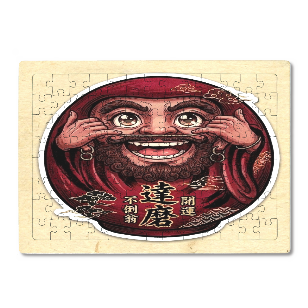開運達磨ニッコリ浮世絵 ジグソーパズル A4サイズ 104ピース