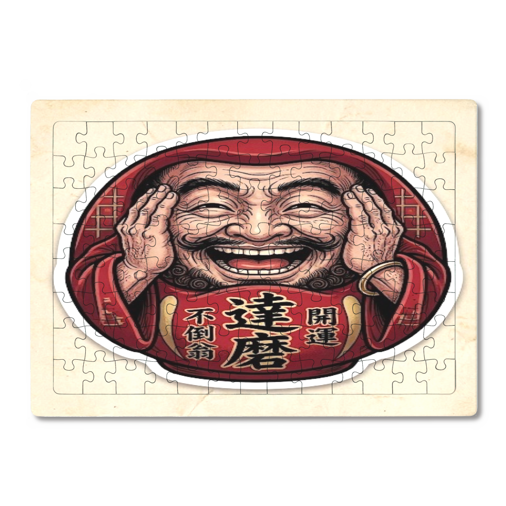 開運達磨ニンマリ浮世絵　ジグソーパズル A4サイズ 104ピース