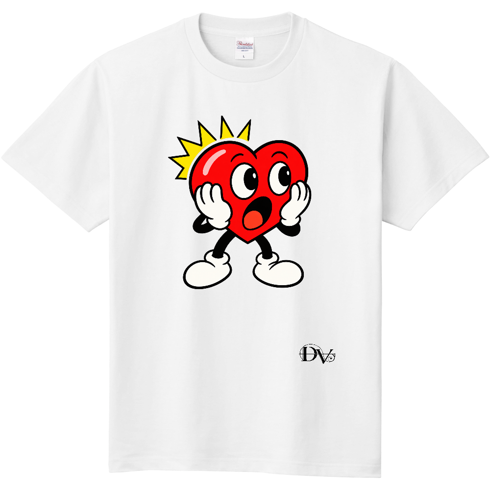 Tシャツ/Heart Shock/ホワイト