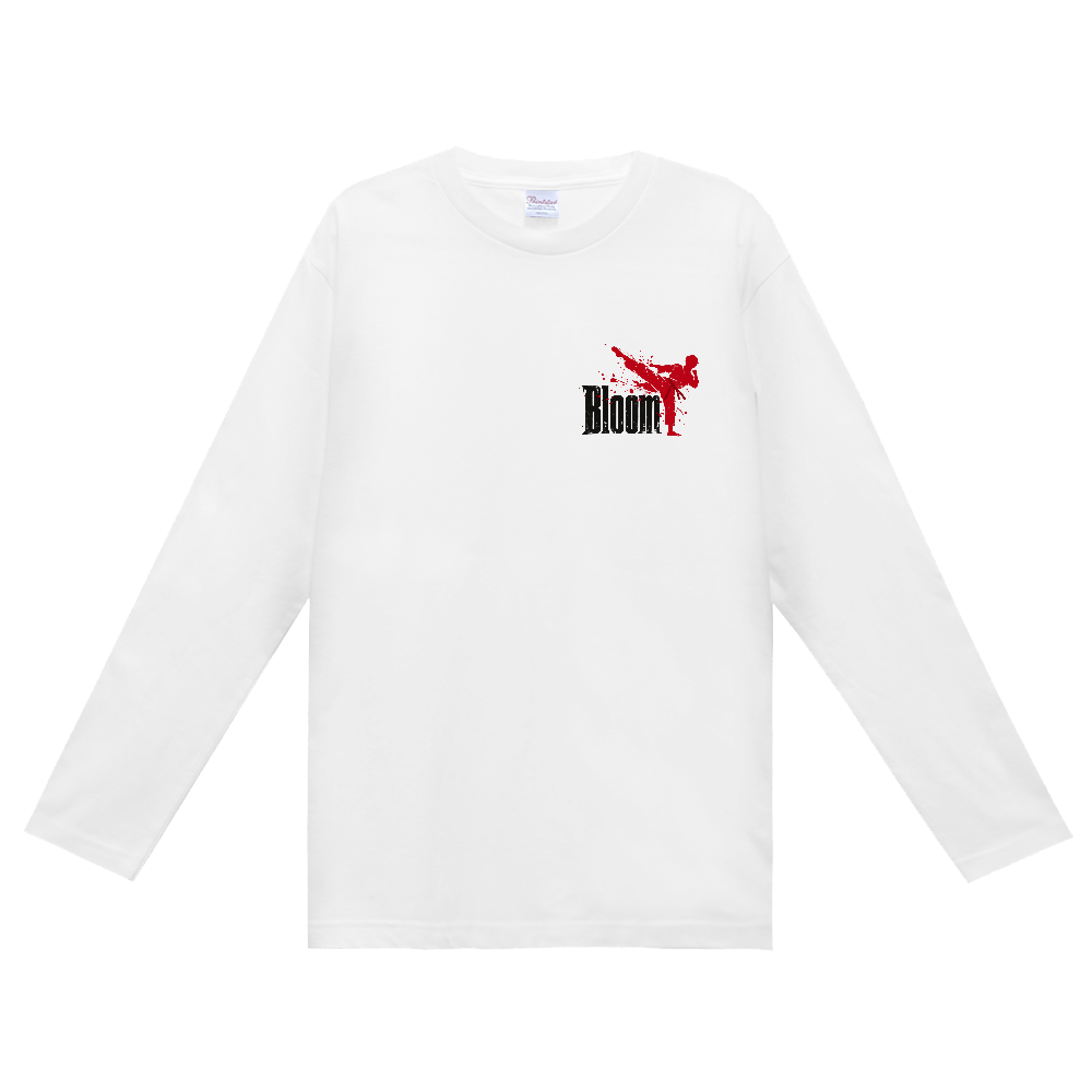 Bloom｜空手メッセージ 長袖Tシャツ（ホワイト）