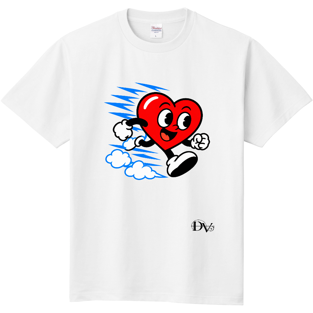 Tシャツ/Heart Dash/ホワイト