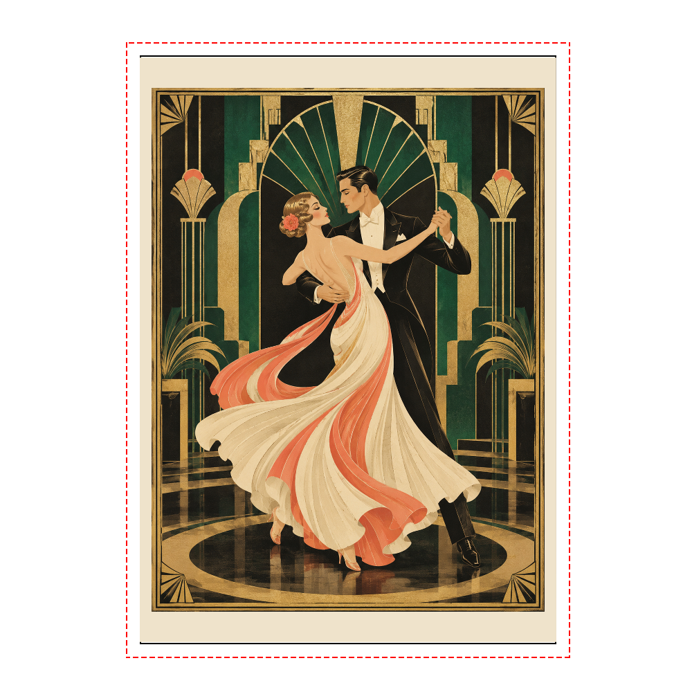 Emerald Waltz | 深緑のワルツ — A4 Stickable Poster | GILDARE DECO