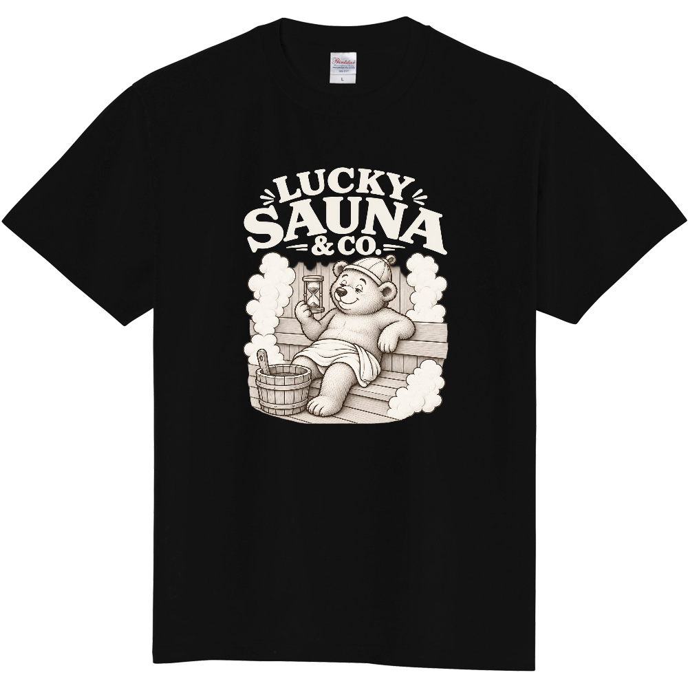 サウナTシャツ（クマ 004-DARK）