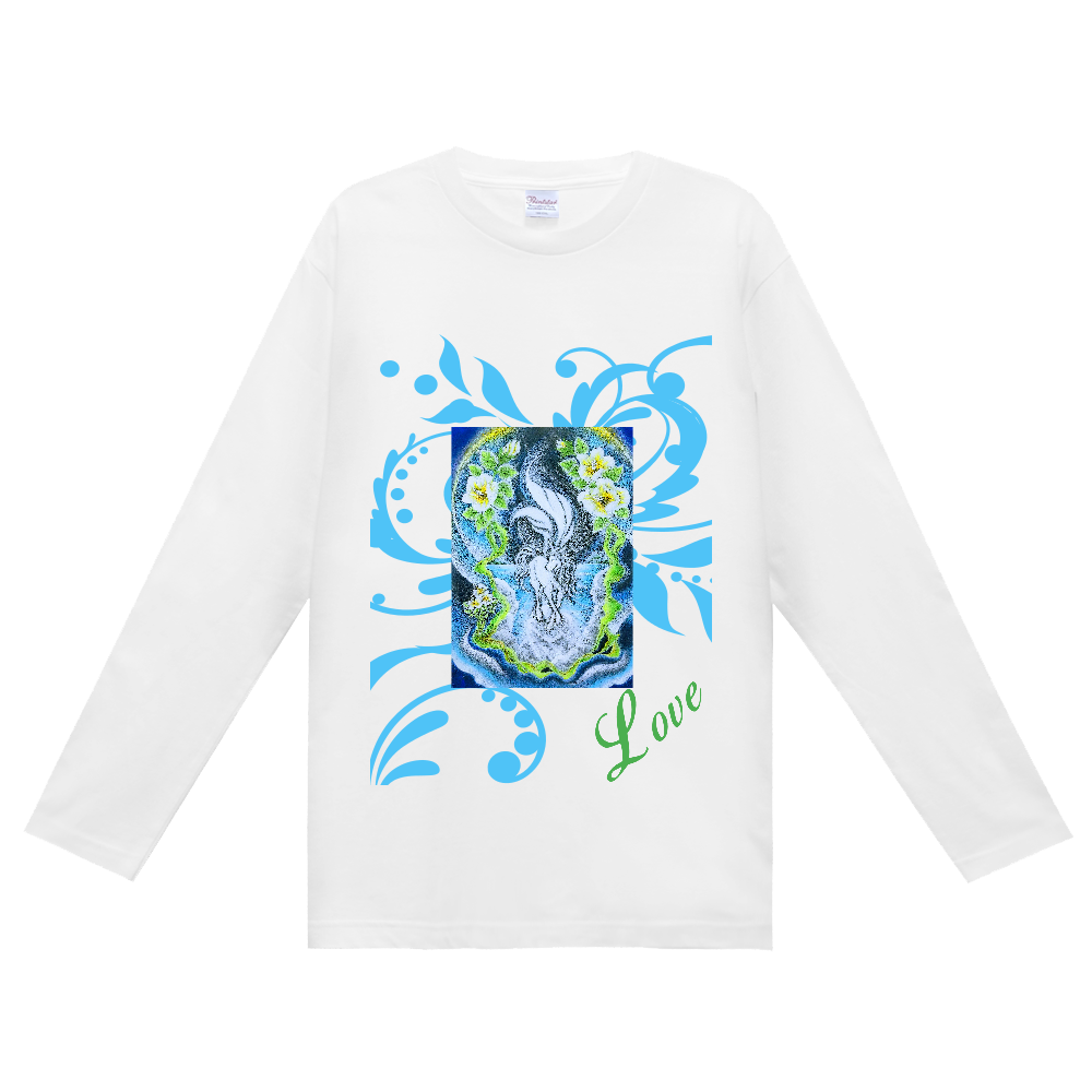 定番長袖Tシャツ 海に舞い降りたペガサス
