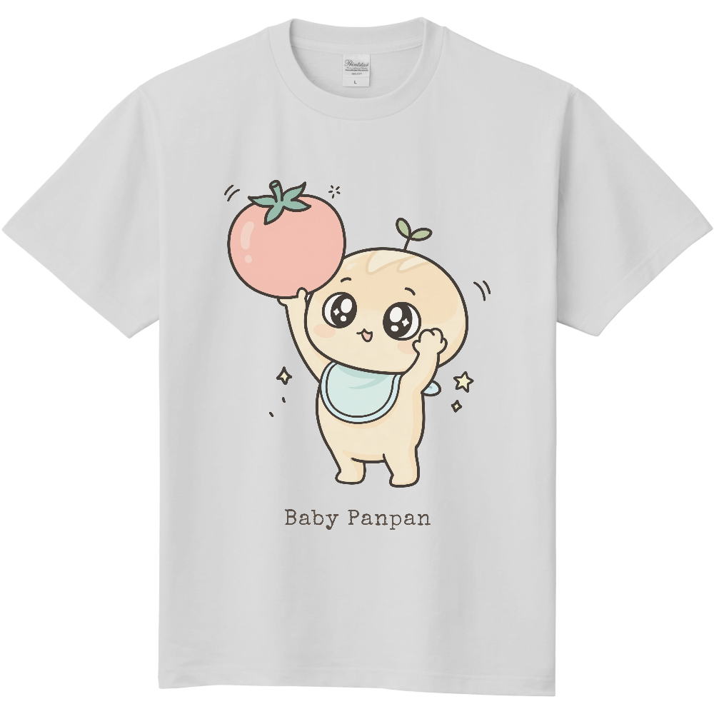 ベイビーパンパンとトマトTシャツ（オートミール）｜食図鑑