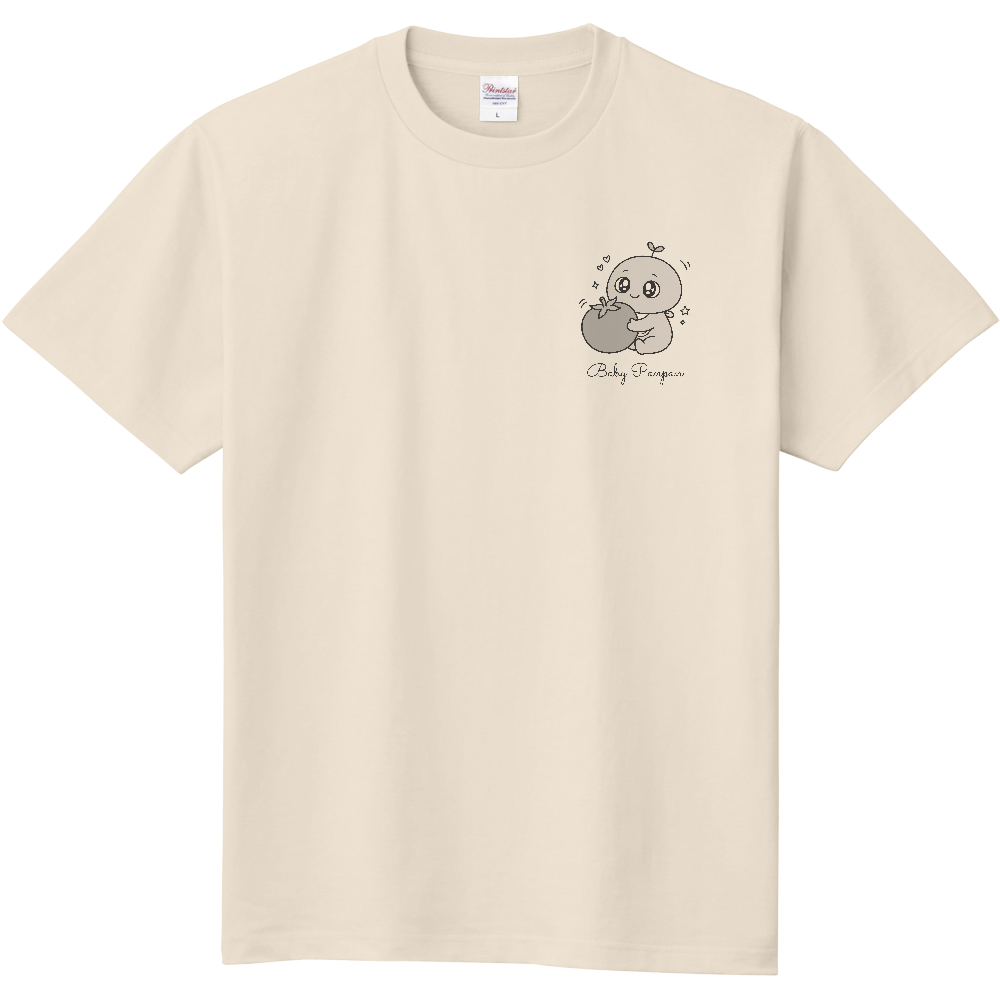 ベイビーパンパン・ワンポイントTシャツ（ライトベージュ）｜食図鑑