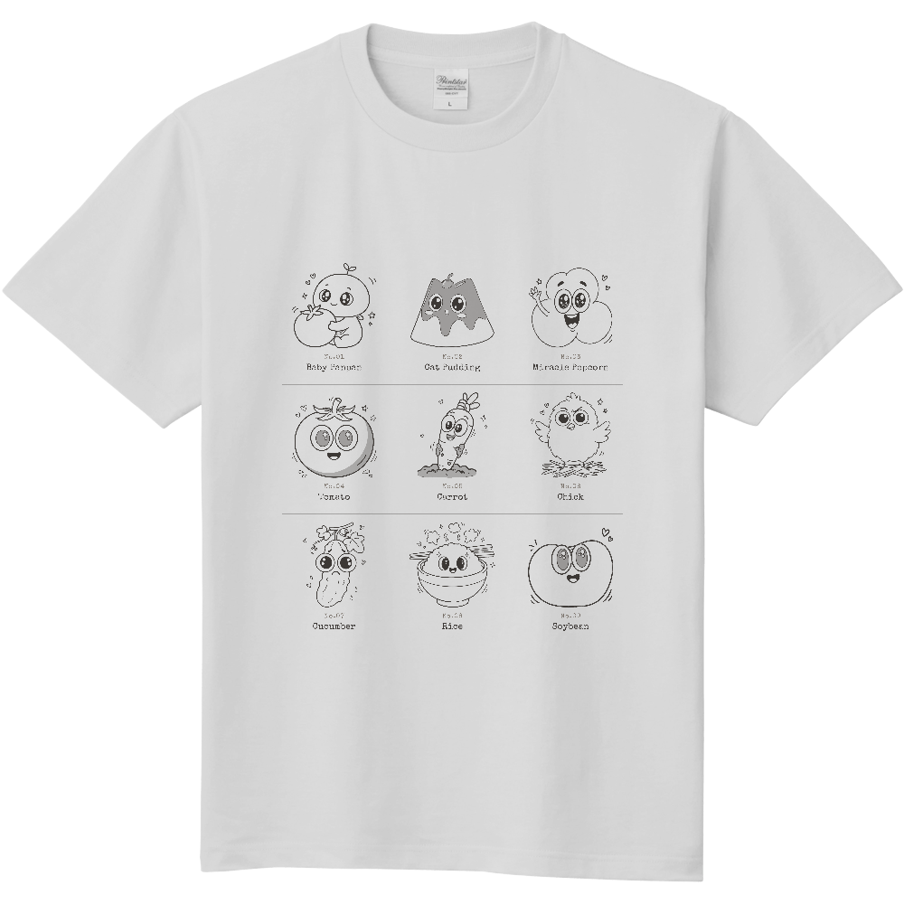 なかま図鑑Tシャツ（オートミール）｜食図鑑