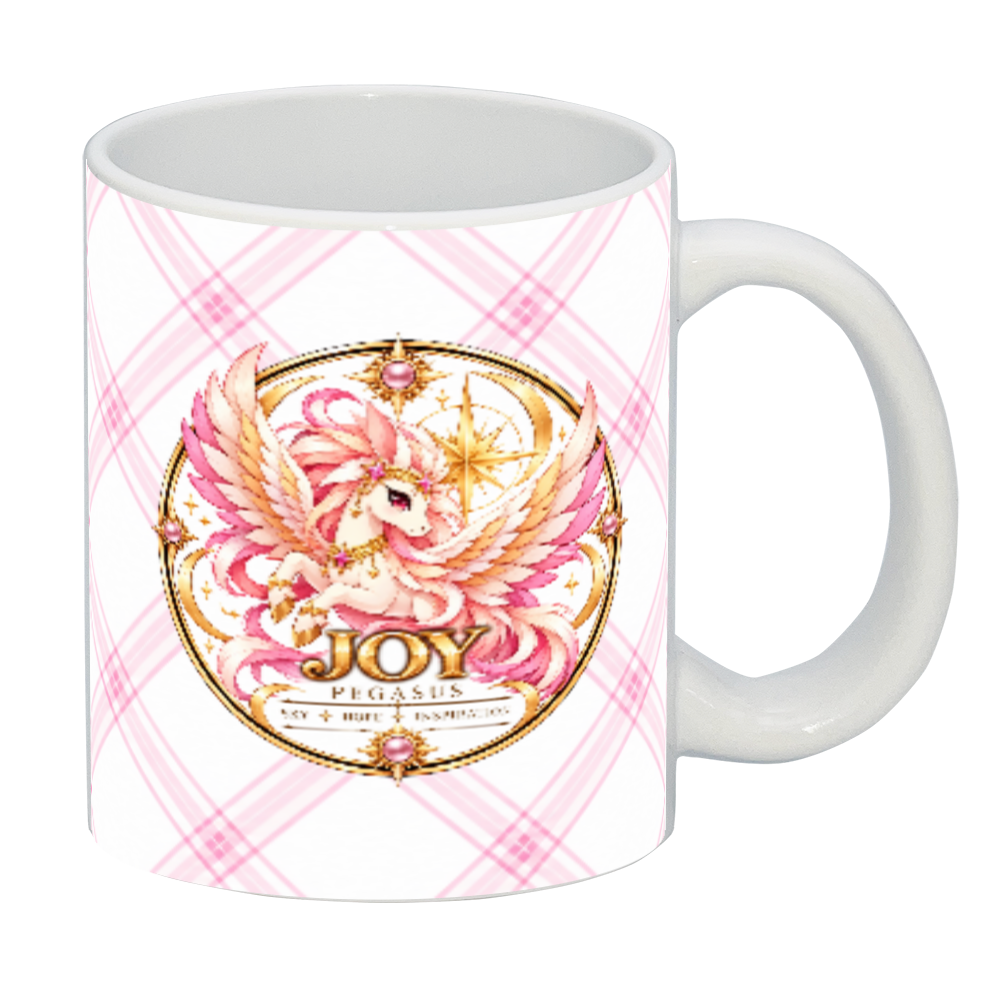 Team Elleチェック柄マグカップ(JOYデフォルメ)