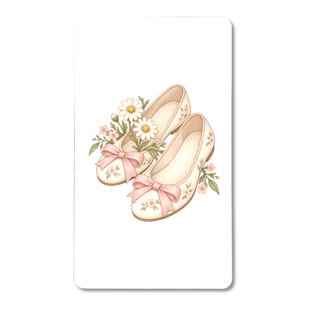 小花とリボンのバレエシューズ