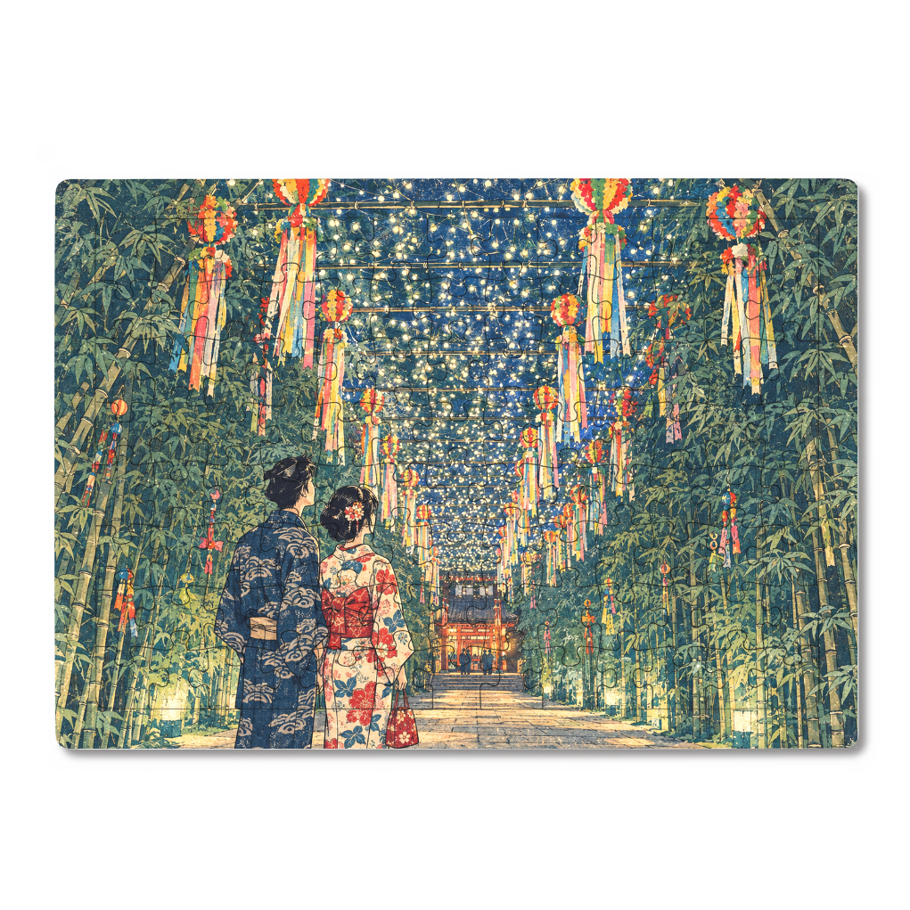 四天王寺笹トンネル浮世絵ジグソーパズル A4サイズ 104ピース