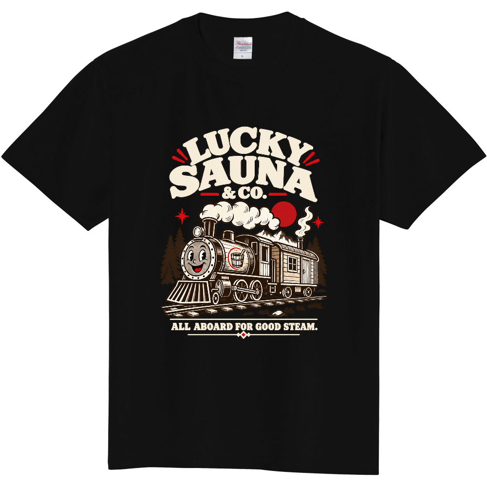 サウナTシャツ(レトロ 015-DARK)