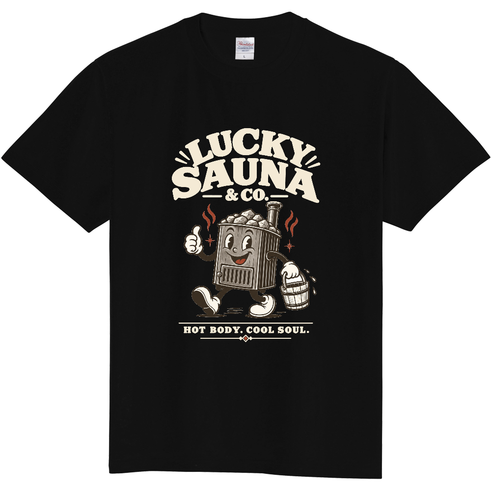サウナTシャツ（レトロ 002-DARK）