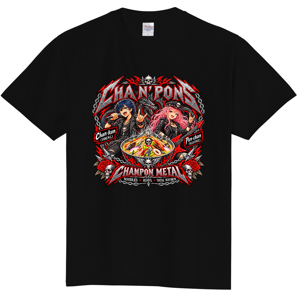 CHA N’ PONS|CHAMPON METAL Tシャツ