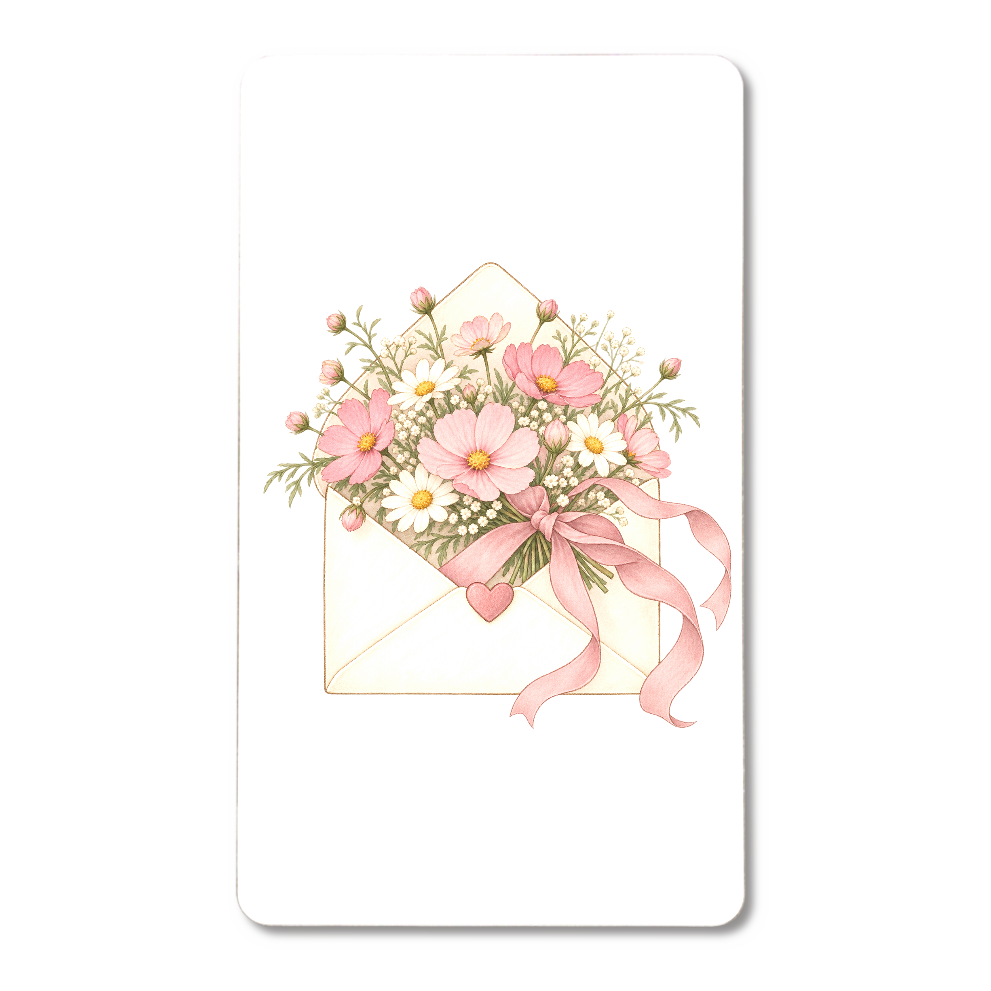 小花の手紙とリボン