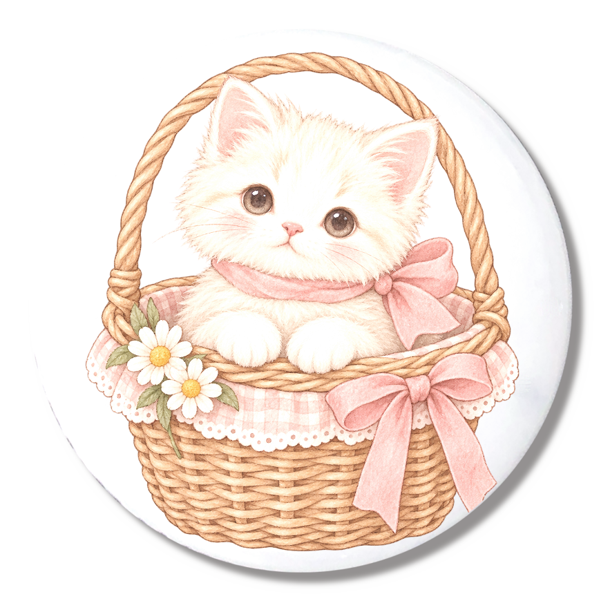 ピクニックかごのこねこ