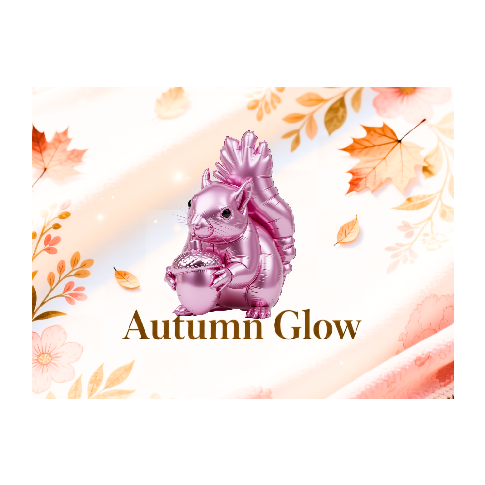 【Autumn Glow Balloon】どんぐりリス×秋色アート