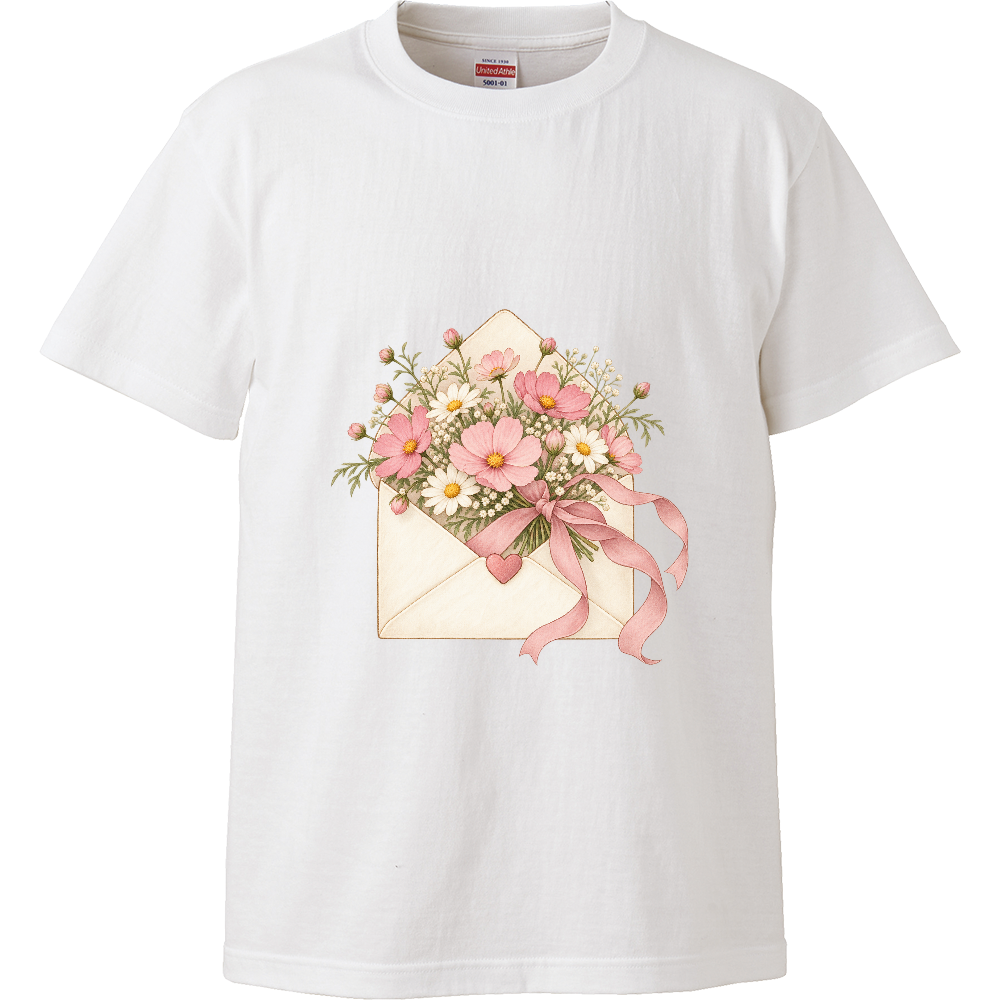 小花の手紙とリボン