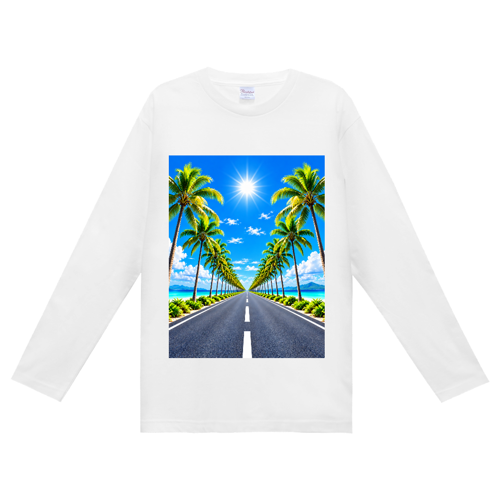 楽園へ一直線!南国ロード長袖Tシャツ【CHILL】