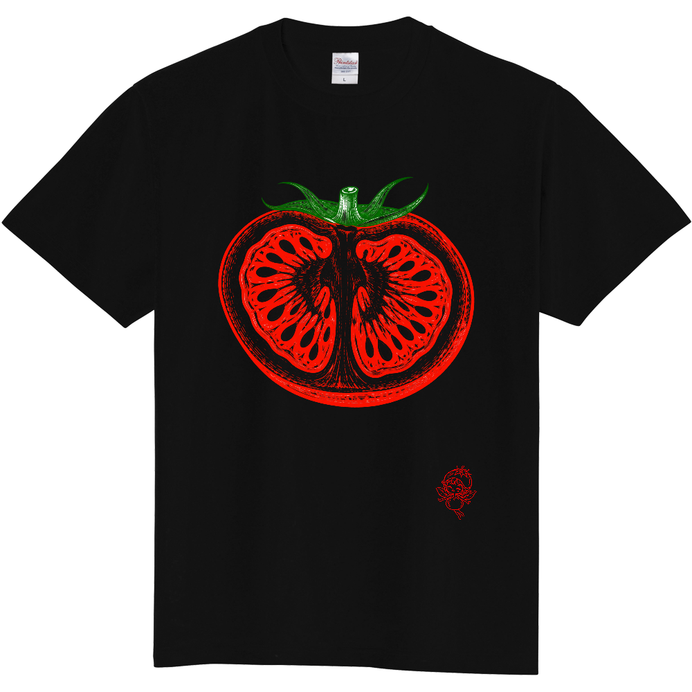 Tシャツ/トマト/ブラック
