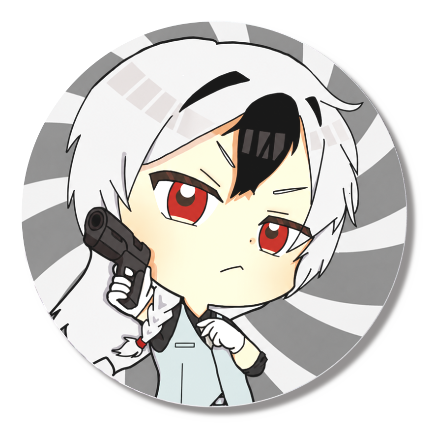 白盗クロ缶バッジ