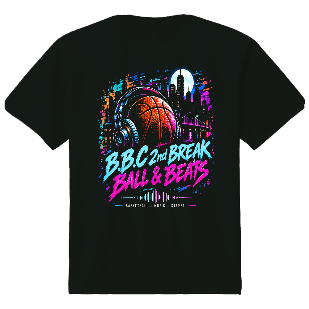 ネオン&B.B.C ブラック バックプリント