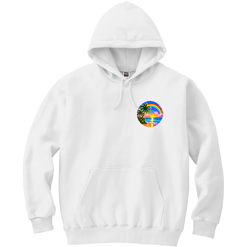 【CHILL】レインボーパラダイス ワンポイントパーカー 【CHILL】Rainbow Paradise One-Point Hoodie